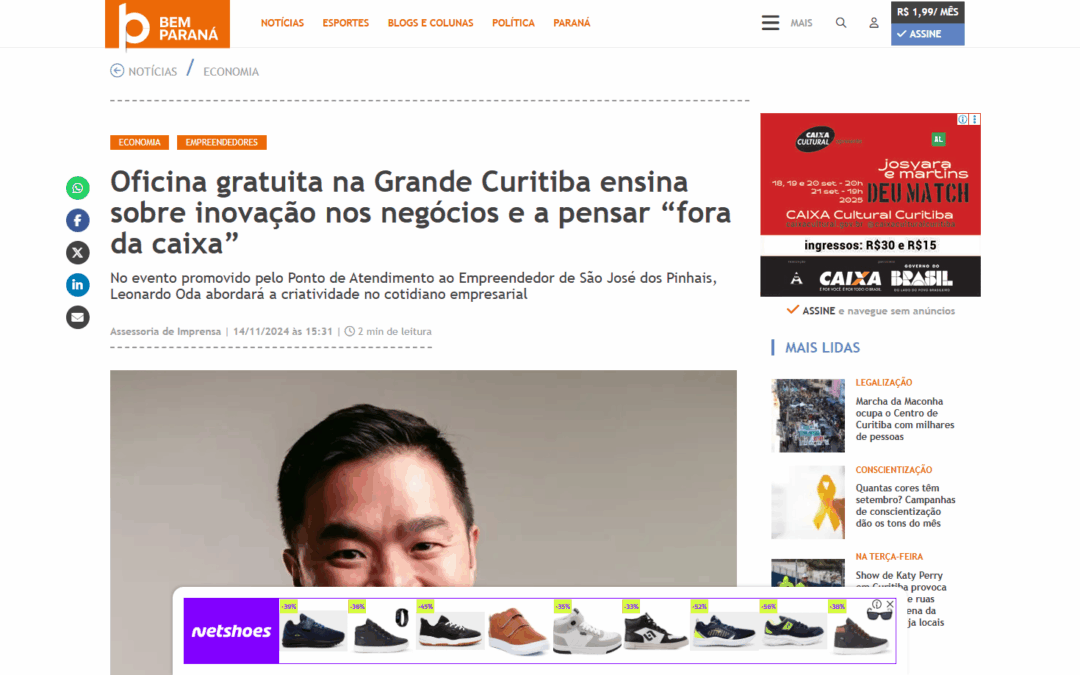 Oficina gratuita ensina sobre inovação nos negócios